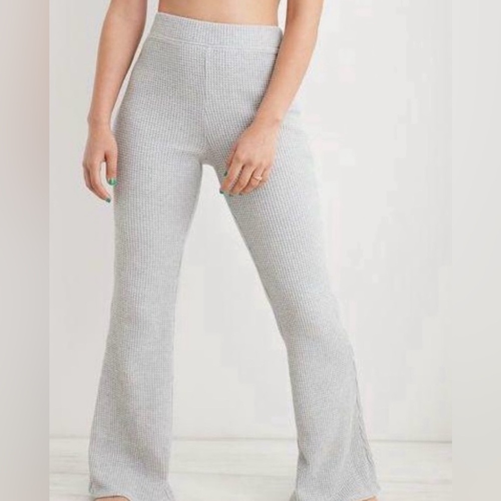 Aerie Waffle Knit Flared Pants
